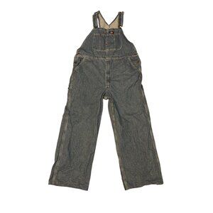 Dickies Denim Bib Overalls Mens Adjustable Straps Blue Work Wear Size 38 x 30